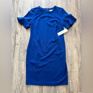 NWT Calvin Klein Royal Blue Midi Dress
